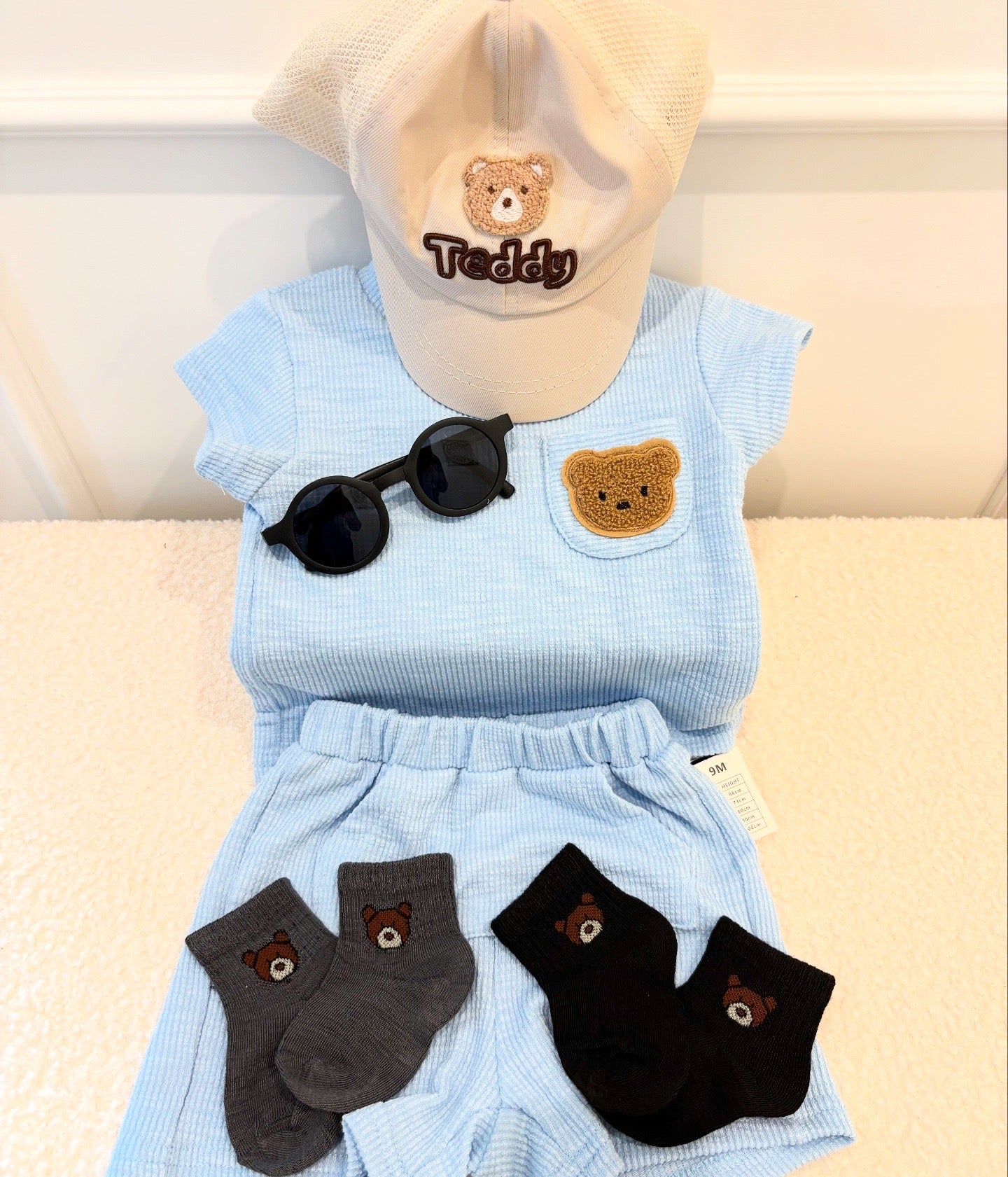 Coordinato teddy bear blue