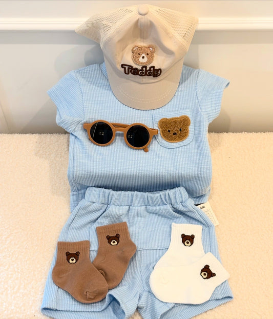 Coordinato teddy bear blue