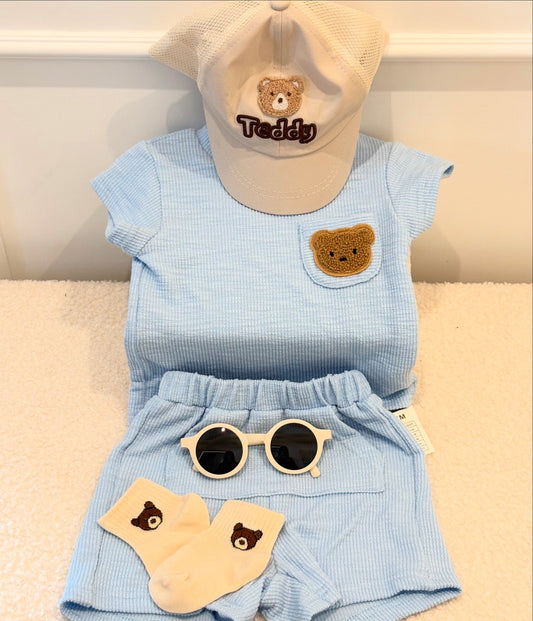 Coordinato teddy bear blue